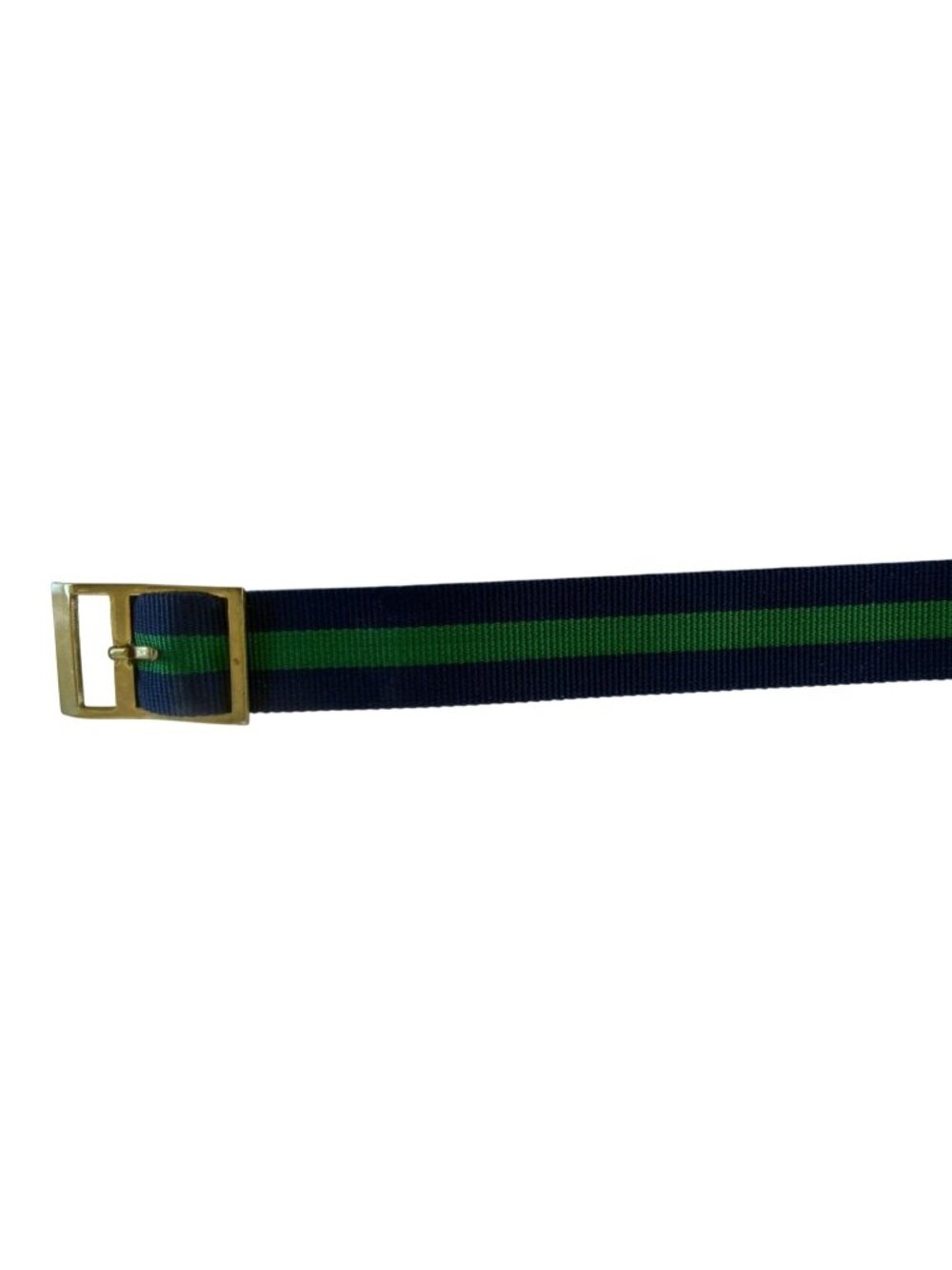 Vintage Striped Perlon Unused Single Pass Field Watch Band 1960s-70s Blue, Green